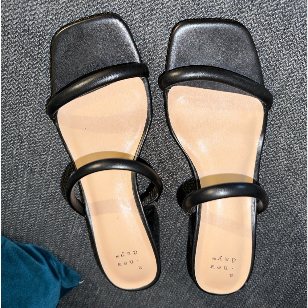 A new day black sandals